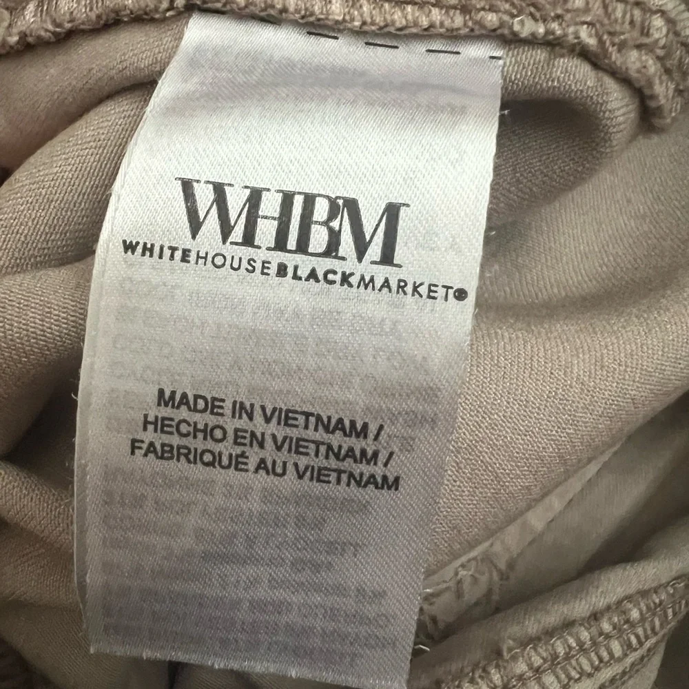 NWT new 14 WHBM mid rise everyday soft slim ankle utility pants sandstone tan